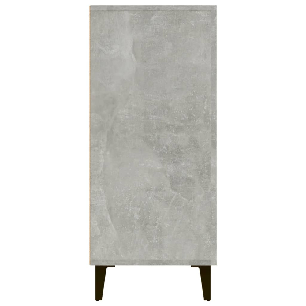 Produktbild för Byrå betonggrå 90x34x80 cm konstruerat trä