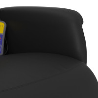 Produktbild för Massagefåtölj med fotstöd svart konstläder