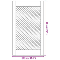 Produktbild för Skåpluckor gallerdesign 2 st 39,5x69 cm massiv furu