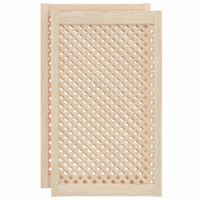 Produktbild för Skåpluckor gallerdesign 2 st 59,5x99 cm massiv furu