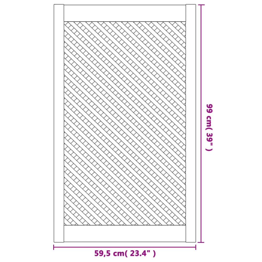 Produktbild för Skåpluckor gallerdesign 2 st 59,5x99 cm massiv furu