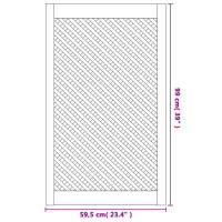Produktbild för Skåpluckor gallerdesign 2 st 59,5x99 cm massiv furu