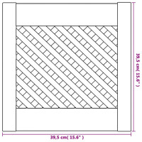 Produktbild för Skåpluckor gallerdesign 2 st 39,5x39,5 cm massiv furu