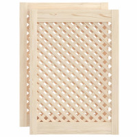 Produktbild för Skåpluckor gallerdesign 2 st 49,5x69 cm massiv furu