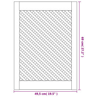 Produktbild för Skåpluckor gallerdesign 2 st 49,5x69 cm massiv furu