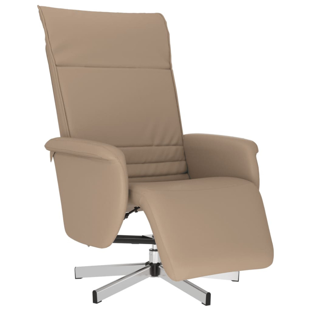 Produktbild för Reclinerfåtölj med fotstöd cappuccino konstläder