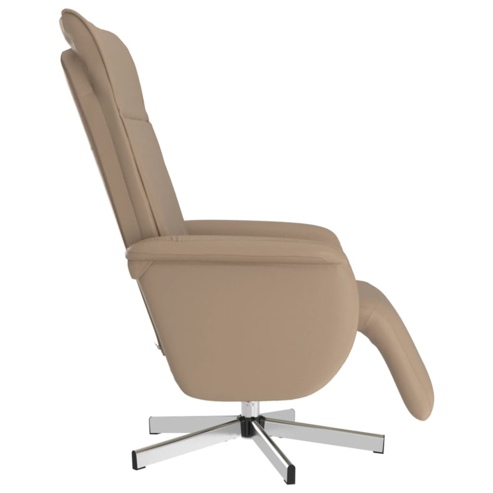 Produktbild för Reclinerfåtölj med fotstöd cappuccino konstläder