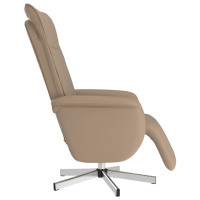Produktbild för Reclinerfåtölj med fotstöd cappuccino konstläder