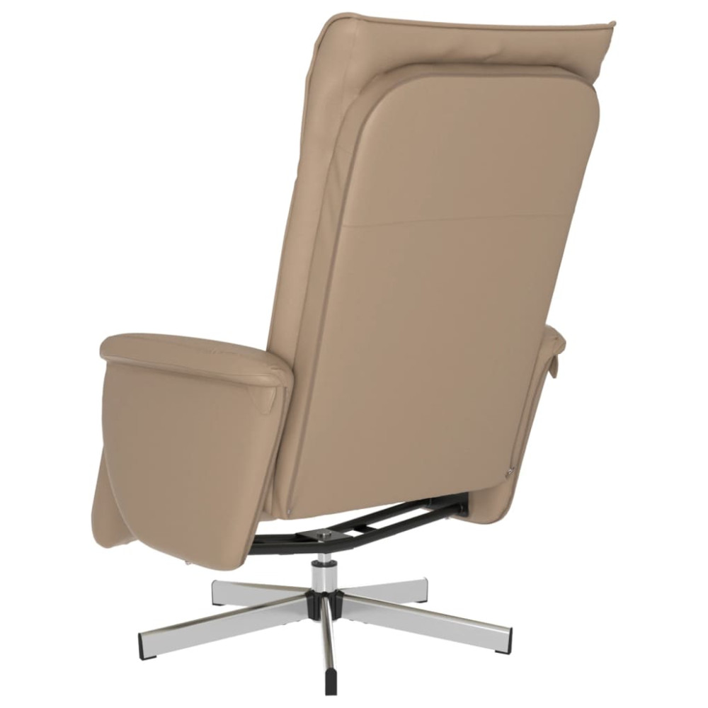 Produktbild för Reclinerfåtölj med fotstöd cappuccino konstläder