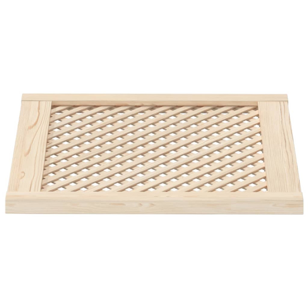 Produktbild för Skåpluckor gallerdesign 2 st 59,5x61,5 cm massiv furu