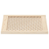 Produktbild för Skåpluckor gallerdesign 2 st 59,5x61,5 cm massiv furu