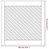 Produktbild för Skåpluckor gallerdesign 2 st 59,5x61,5 cm massiv furu