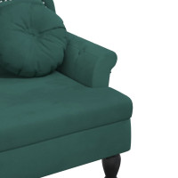 Produktbild för Bänk med kuddar mörkgrön 120,5x65x75 cm sammet