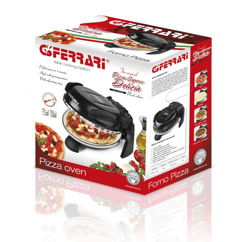Produktbild för G3 Ferrari Delizia pizzajärn och pizzaugn 1 pizza/pizzor 1200 W Svart