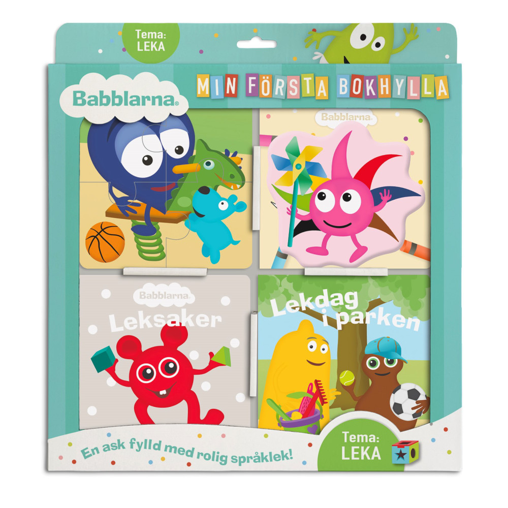 Produktbild för Babblarna, Min första bokhylla, tema Leka (bok, kartonnage)