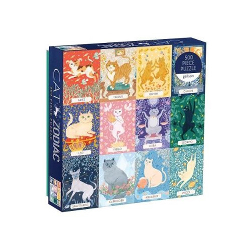 Sarah McMenemy Cat Zodiac 500 Piece Puzzle (bok, eng)