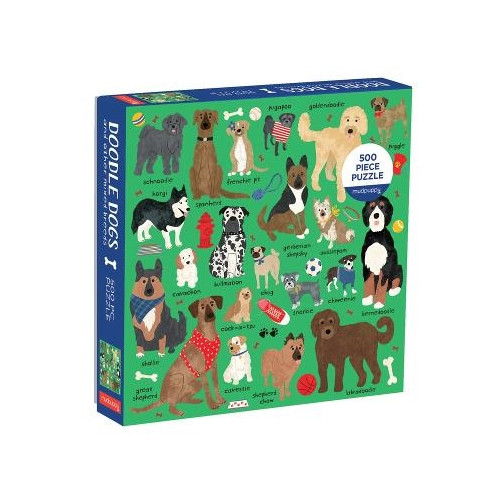Galison Doodle Dog And Other Mixed Breeds 500 Piece Family Puzzle (bok, eng)