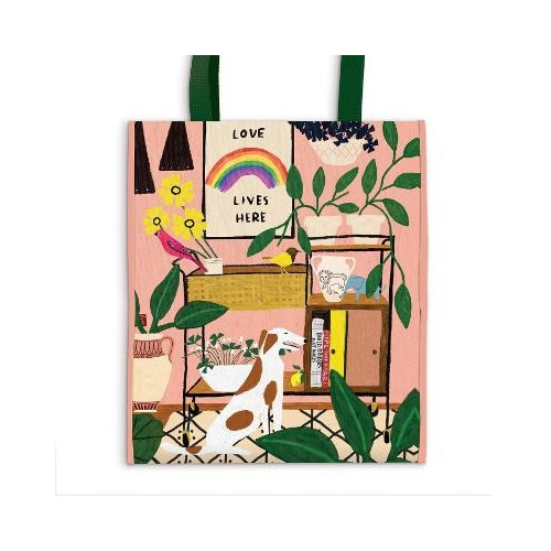 Galison Love Lives Here Reusable Tote (bok, eng)