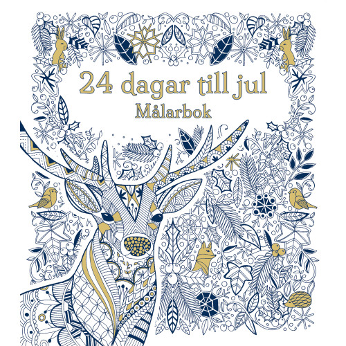 Målarbok 24 dagar kvar till jul : målarbok (bok, danskt band)