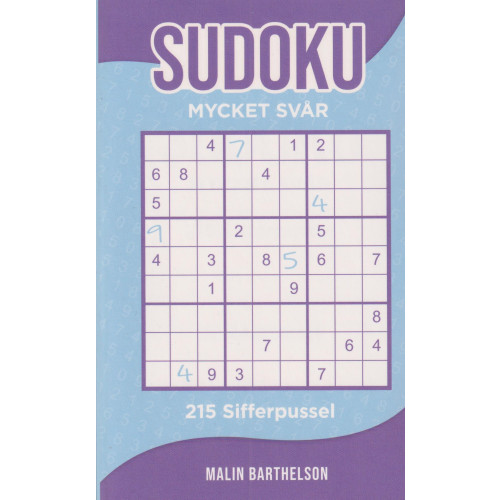 Barthelson Förlag Sudoku Mycket svår (pocket)