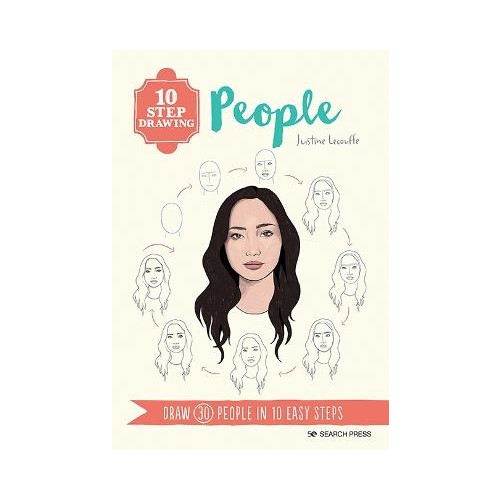 Justine Lecouffe 10 Step Drawing: People (pocket, eng)