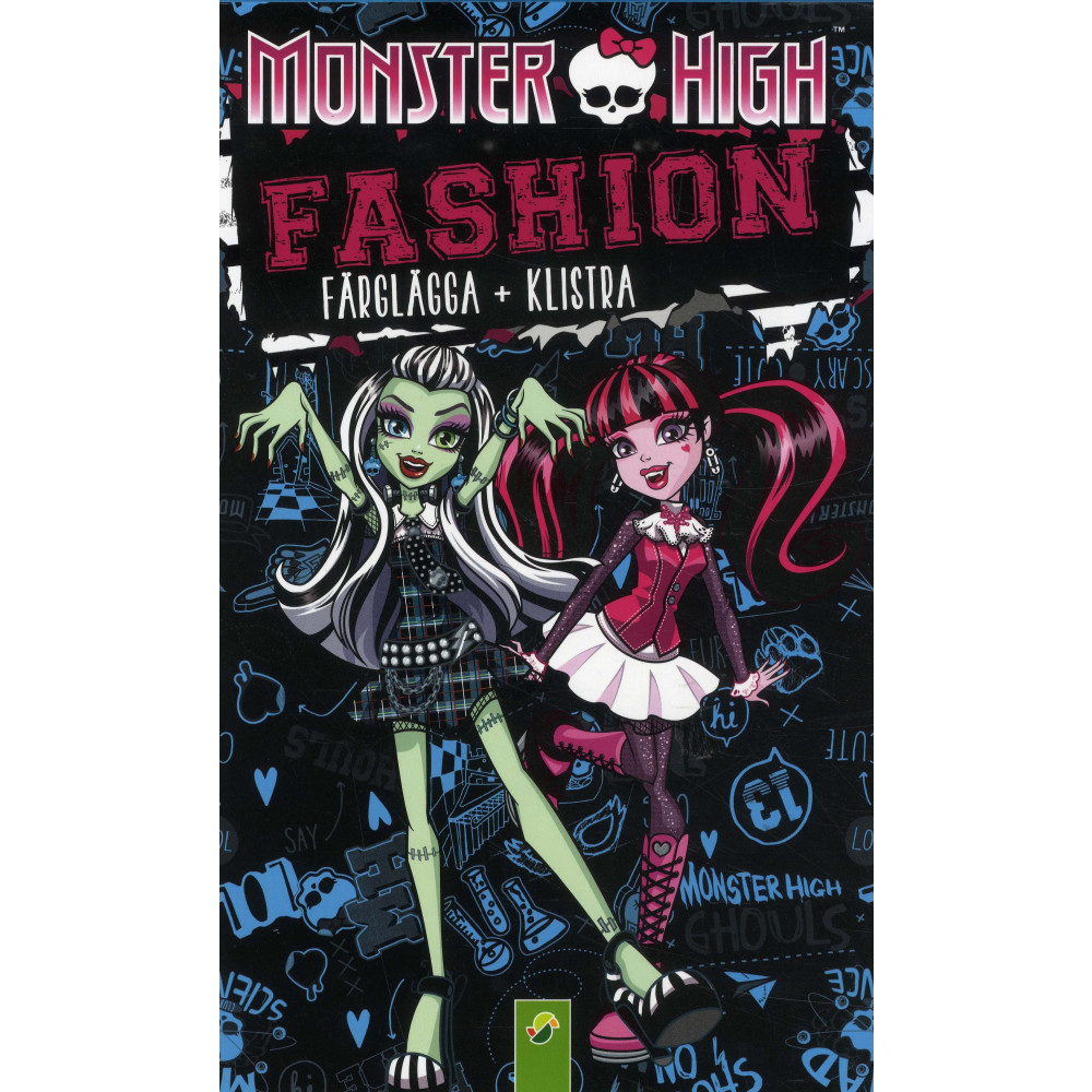 Produktbild för Monster High fashion - färglägg + klistra (häftad)