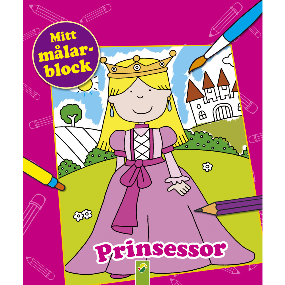 Produktbild för Mitt målarblock. Prinsessor (häftad)