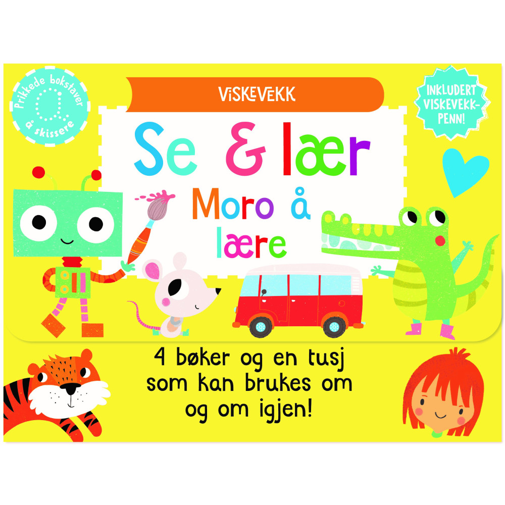 Produktbild för Wipe & clean box - Se og lær - Moro å lære NO (häftad, nor)