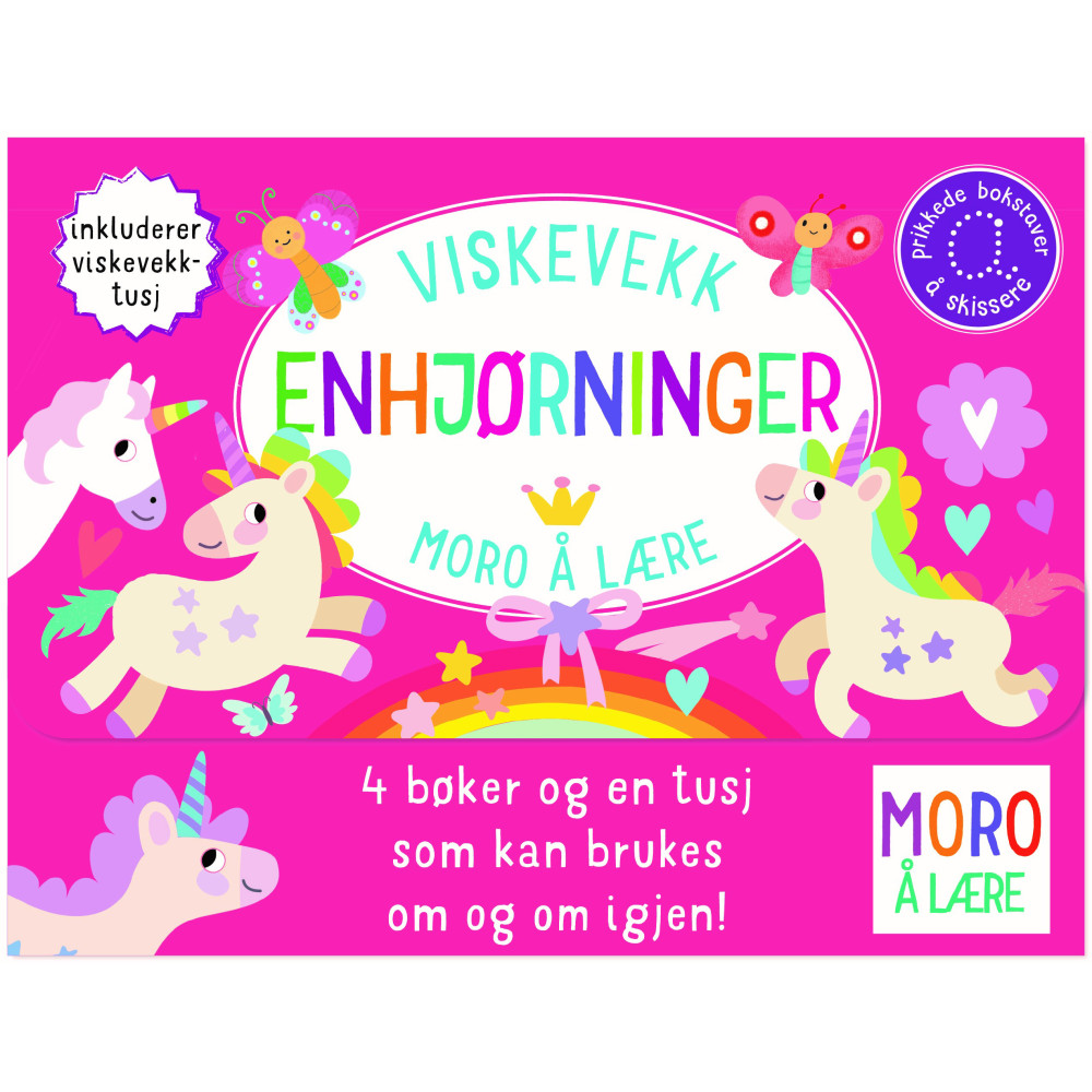 Produktbild för Wipe & Clean box Enhjørninger NO (häftad, nor)