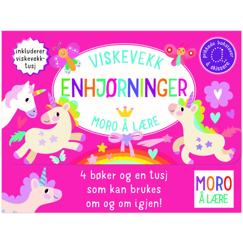 Karrusel Forlag Cargo Int Aps Wipe & Clean box Enhjørninger NO (häftad, nor)