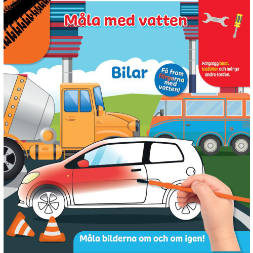 Karrusel Forlag Cargo Int Aps Måla med vatten. Bilar (bok, board book)