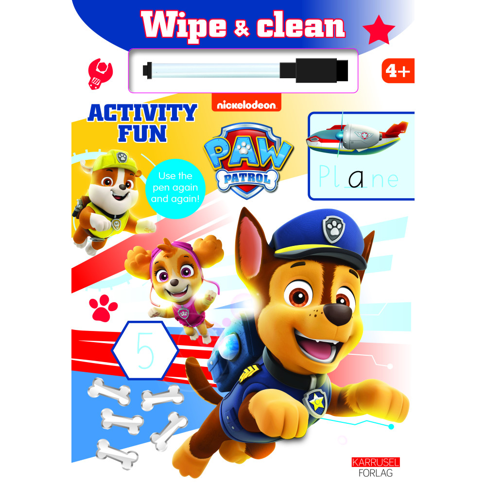 Produktbild för Nickelodeon Paw Patrol. Wipe & Clean - Activity Fun (häftad, eng)
