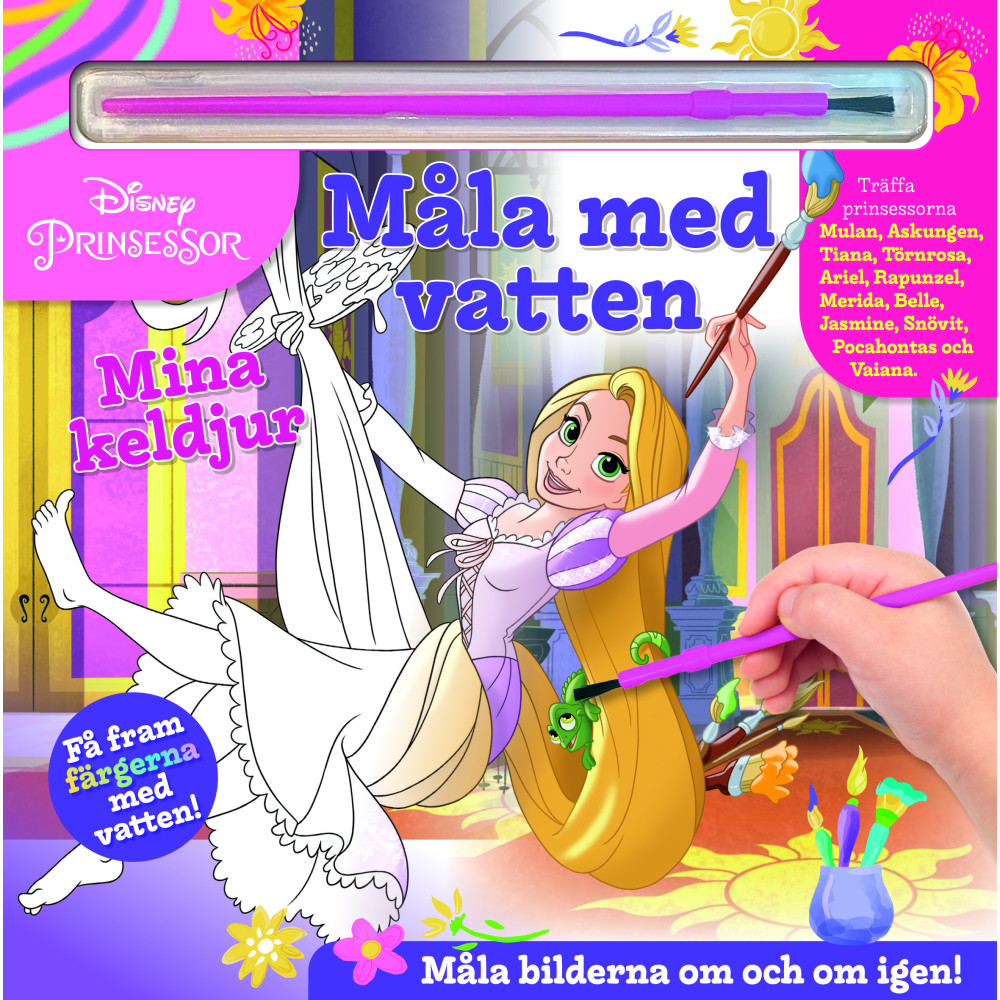 Produktbild för Måla med vatten. Disney Prinsessor (bok, board book)