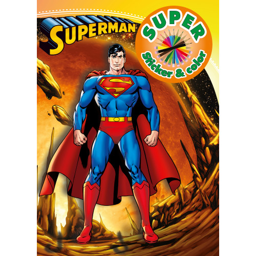 Förlaget Buster Superman - målarbok med klistermärken (häftad)