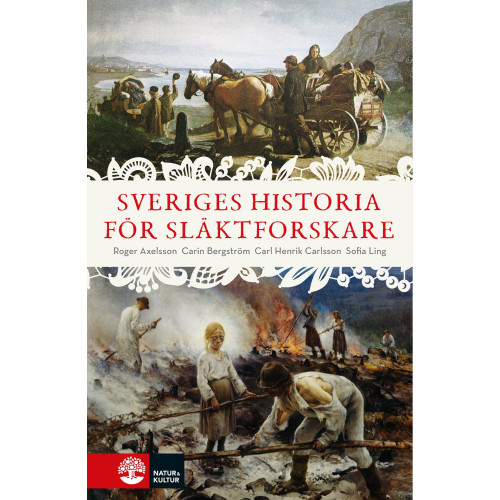 Carin Bergström Sveriges historia för släktforskare (bok, danskt band)