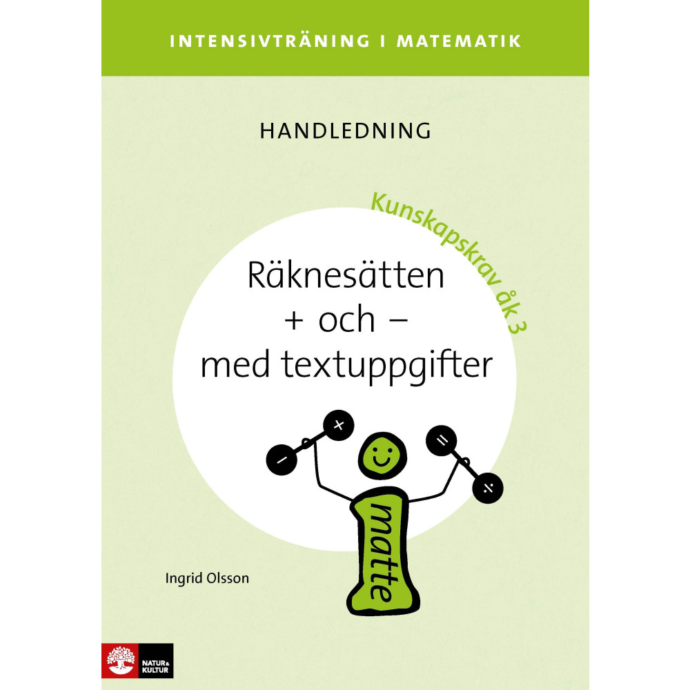 Produktbild för Intensivträning ma åk 1-3 Räknesätten + och - Lhl (häftad)