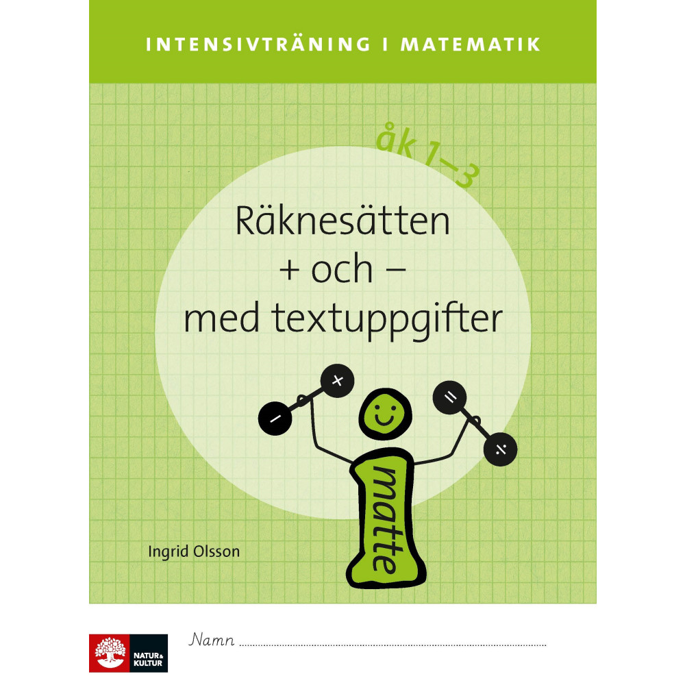 Produktbild för Intensivträning ma åk 1-3 Räknesätten + och - Elevhäfte (häftad)