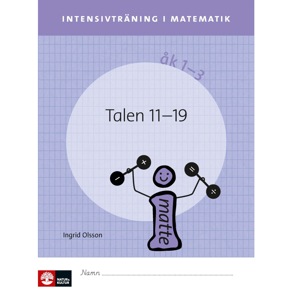 Produktbild för Intensivträning ma åk 1-3 Talen 11-19 Elevhäfte (häftad)