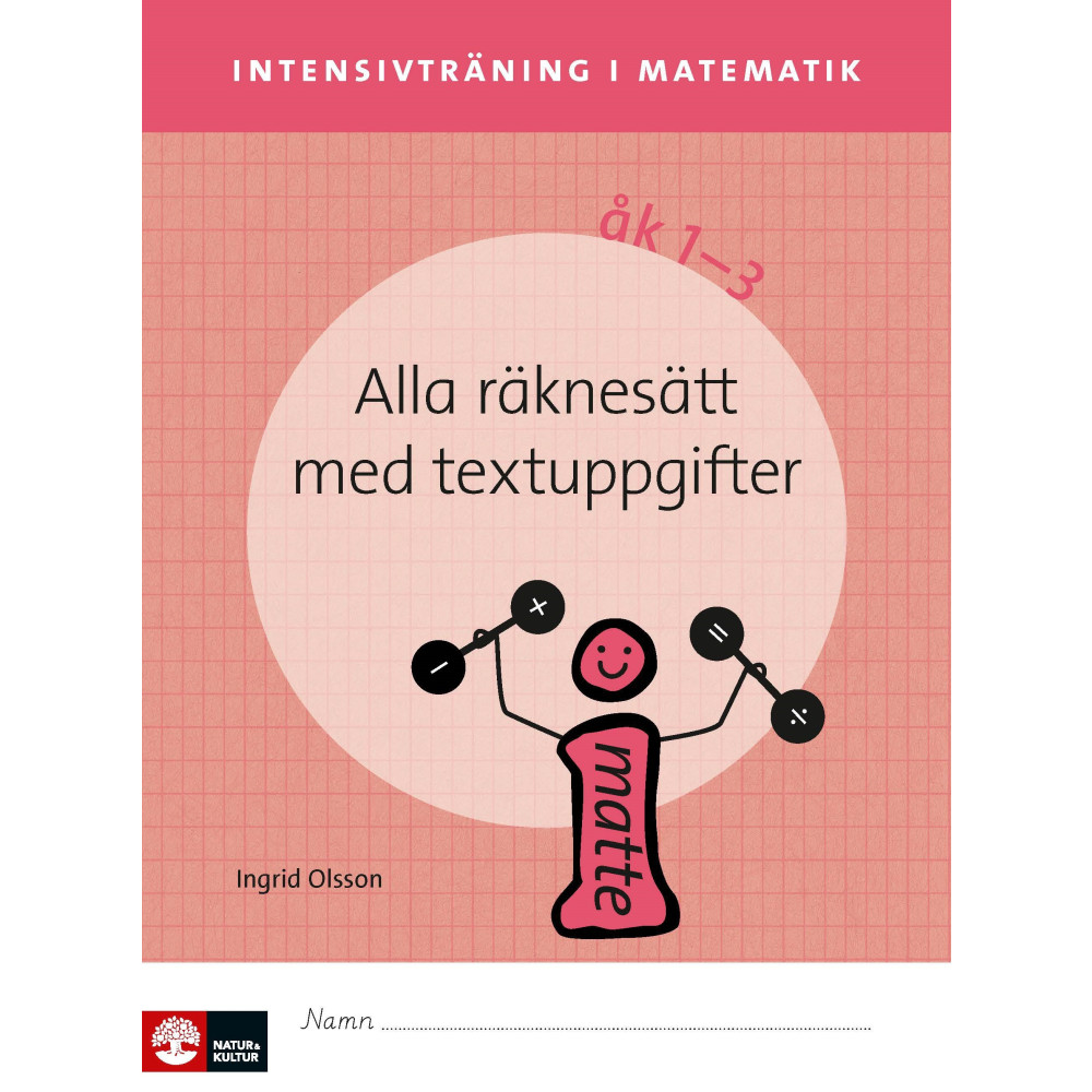 Produktbild för Intensivträning ma åk 1-3 Alla räknesätt med textuppgifter Elevhäfte (häftad)