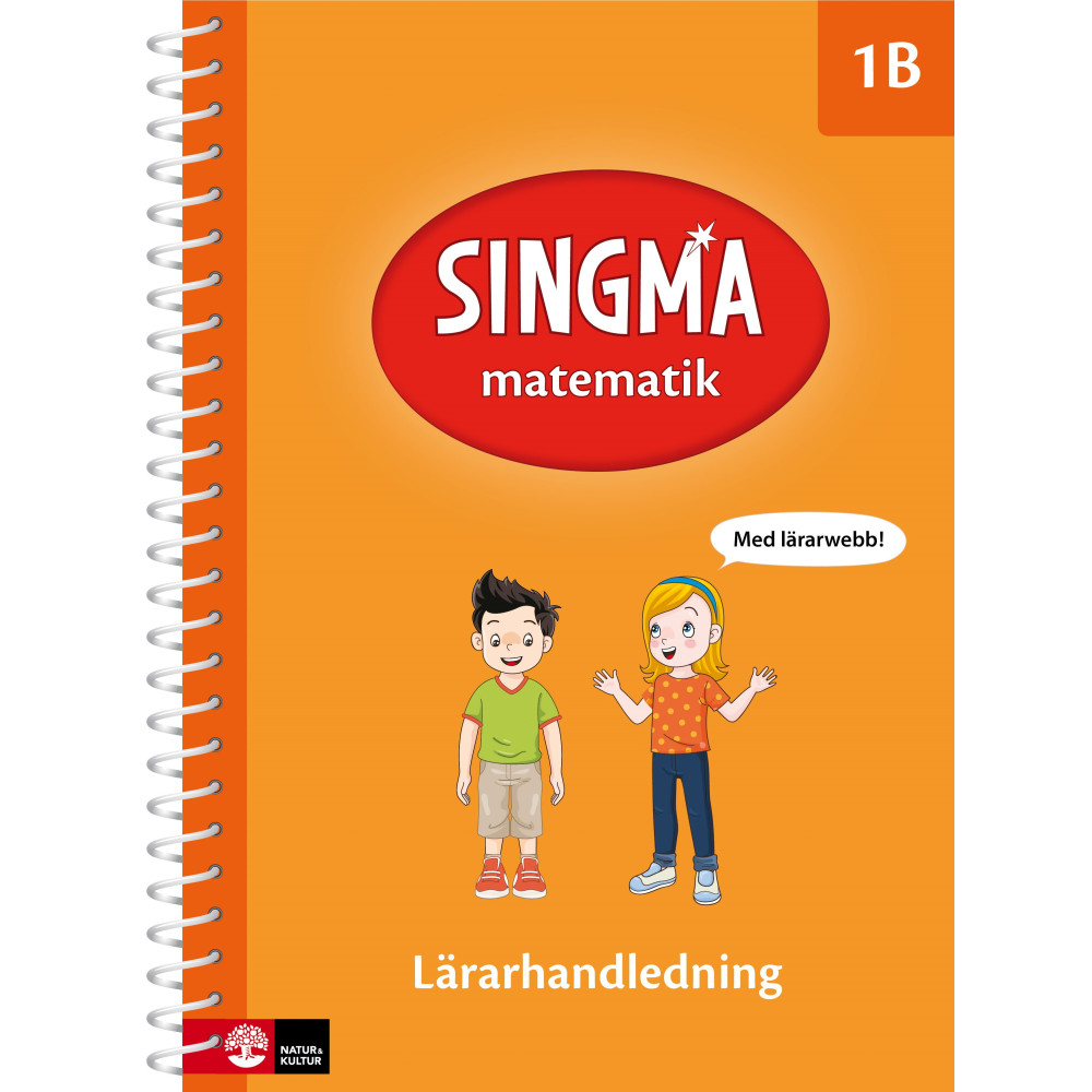 Produktbild för Singma matematik 1B Lärarhandledning med lärarwebb (bok, spiral)
