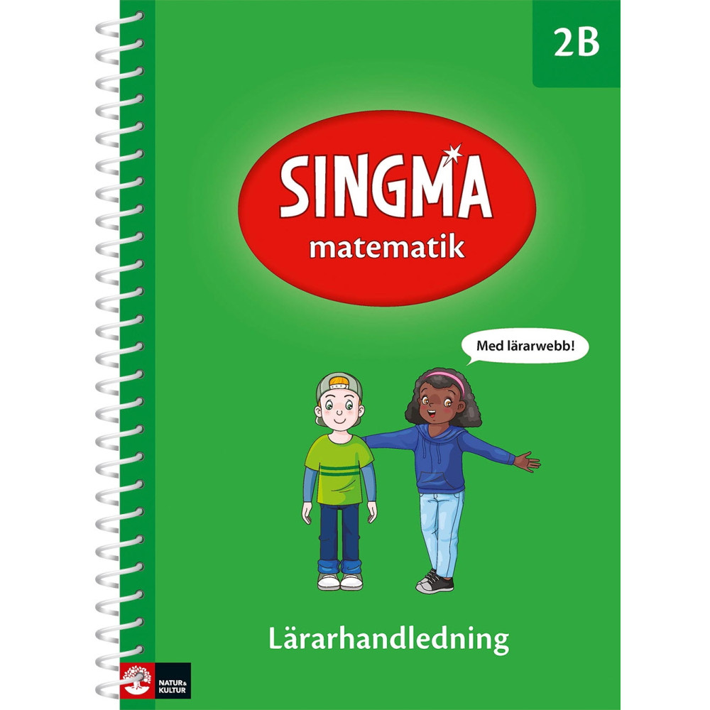 Produktbild för Singma matematik 2B Lärarhandledning med lärarwebb (bok, spiral)