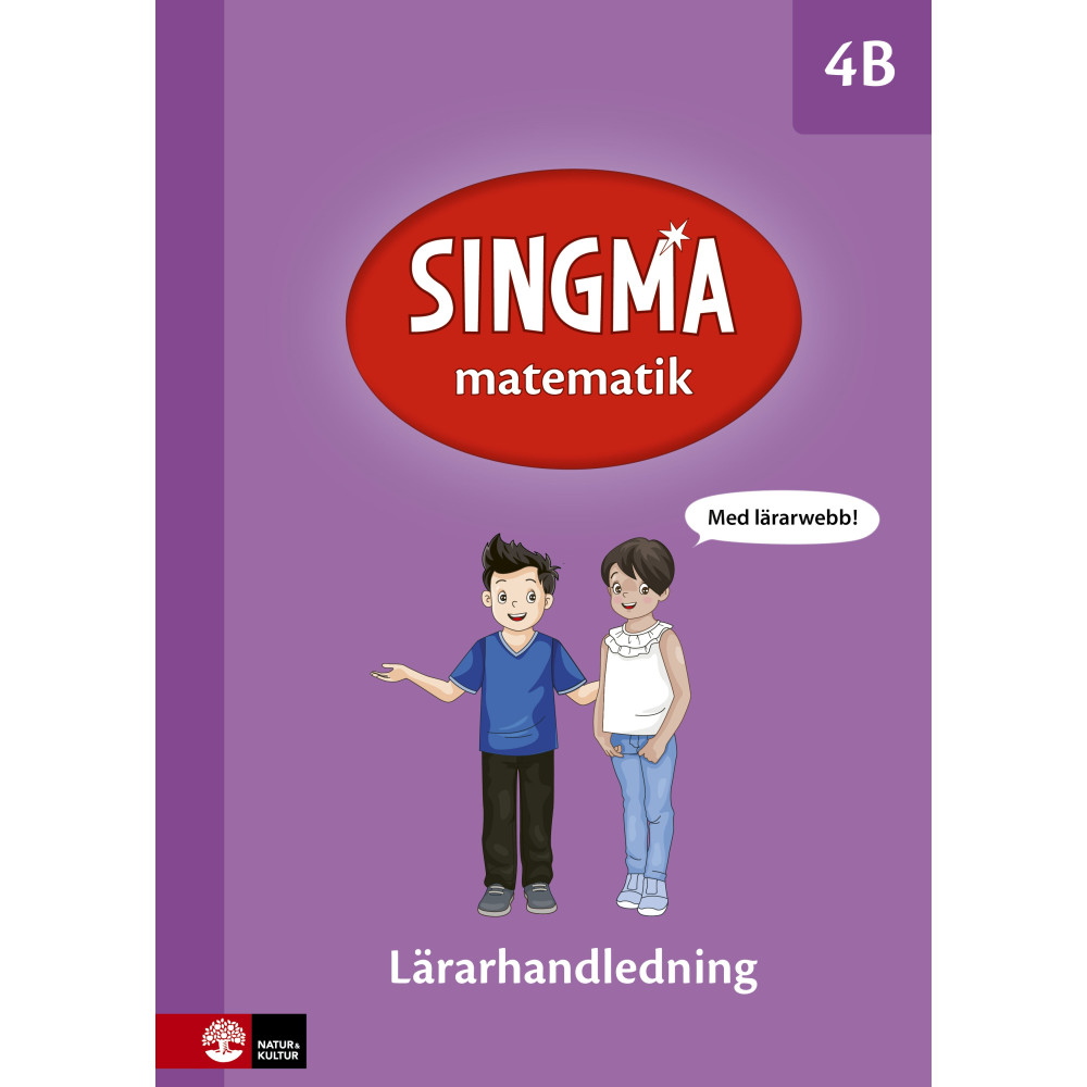 Produktbild för Singma matematik 4B Lärarhandledning med lärarwebb 12 mån (bok, spiral)