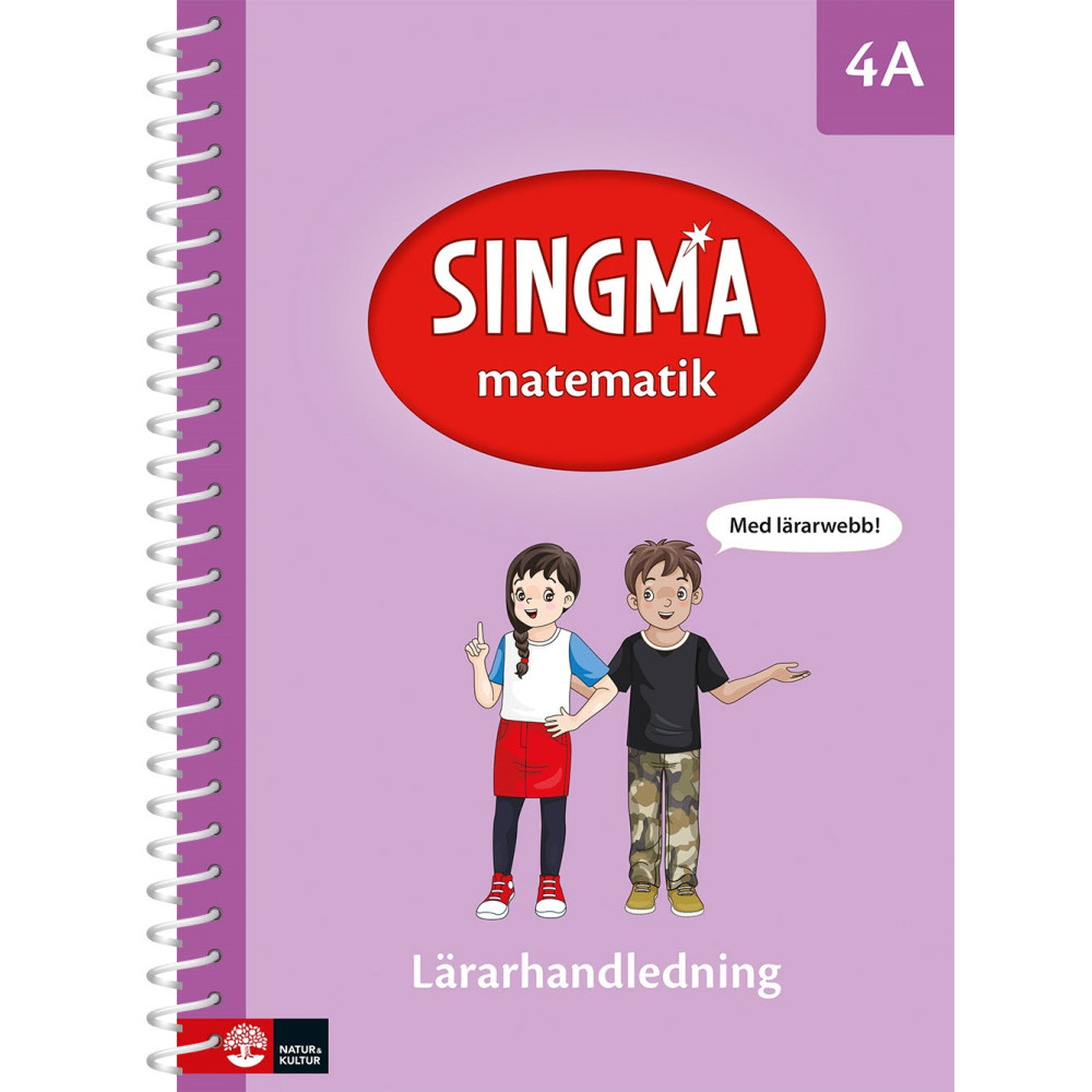 Produktbild för Singma matematik 4A Lärarhandledning med lärarwebb 12 mån (bok, spiral)