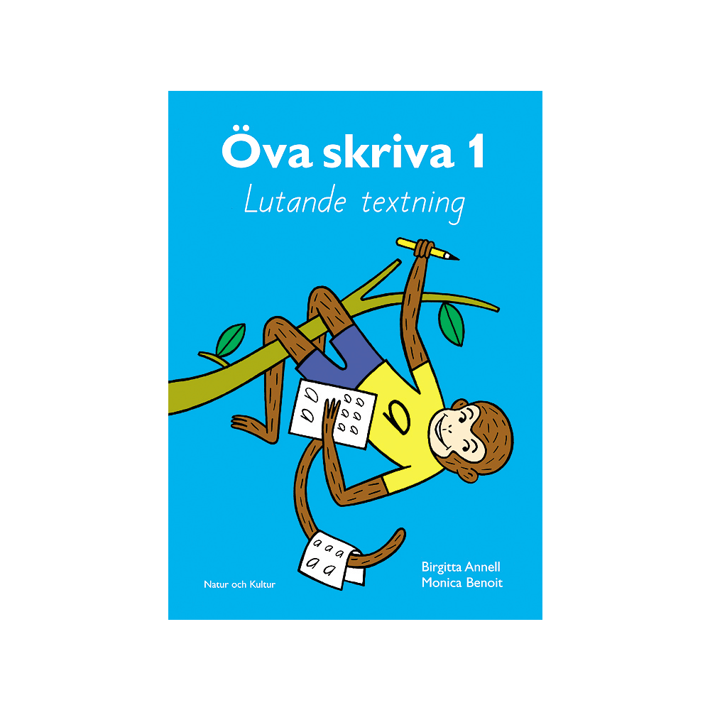 Produktbild för Öva skriva. 1, Lutande textning. Arbetsbok (häftad)