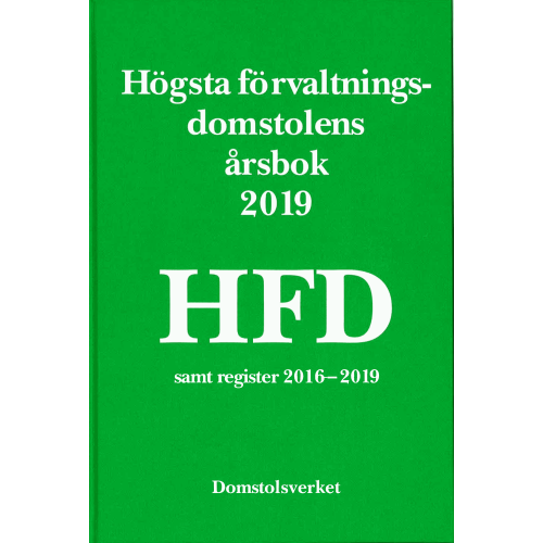 Norstedts Juridik Högsta förvaltningsdomstolens årsbok 2019 (HFD) (inbunden)
