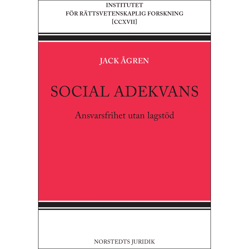 Produktbild för Social adekvans : ansvarsfrihet utan lagstöd (häftad)