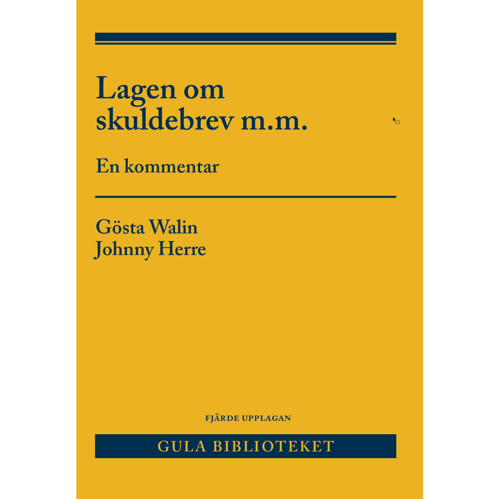 Produktbild för Lagen om skuldebrev m.m. : en kommentar (häftad)