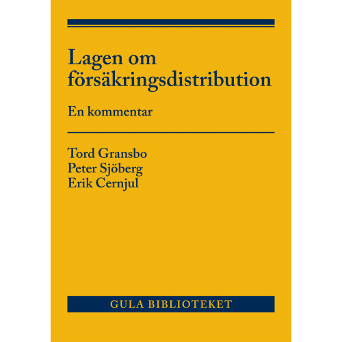 Peter Sjöberg Lagen om försäkringsdistribution : en kommentar (häftad)