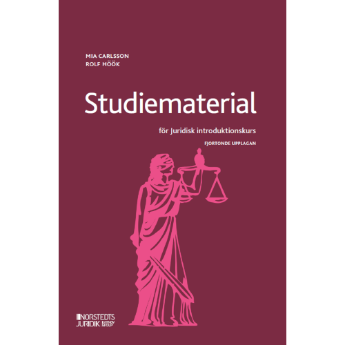 Mia Carlsson Studiematerial för Juridisk introduktionskurs (häftad)