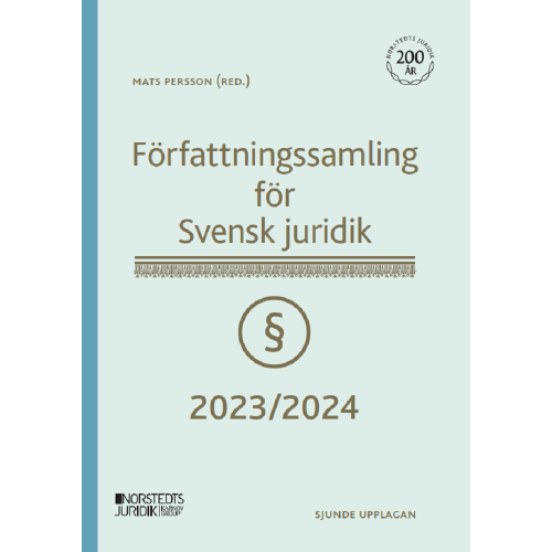 Mats Persson Författningssamling för Svensk juridik : 2023/2024 (häftad)